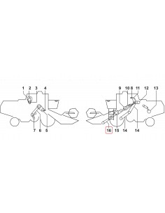 Curea 4335 mm John Deere H140160, Z25670, Z28842, Z39312,  Case IH 3157094R1, 633728R2, 0203328, 2612205, 3157009R1, 3158242R1 2
