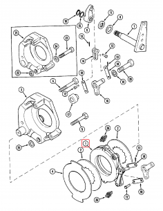 Actuator Frana de Mana Ø 148 mm Case IH A158090, 233661A1 2