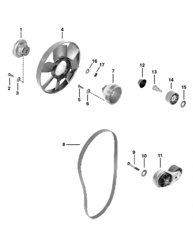 Curea Transmisie 8PK2295 mm R95924, H174455, L115659, R115614, R115936, R500381,  DZ118995, 89835683, 9833541, 9835683
