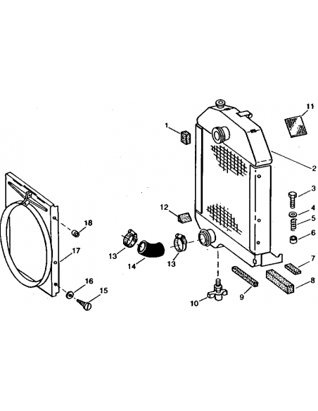 Radiator, Engine John Deere AR95841, RE21892, RE38666 Radiator, Engine John Deere AR95841, RE21892, RE38666