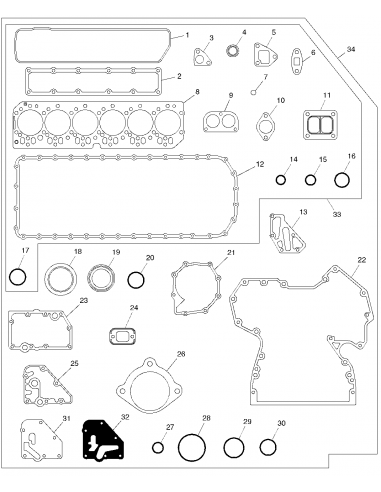 Set Garnituri Complet John Deere RE527015, RE518148