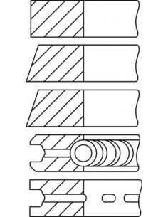 Segmenti Piston Ø 98 - 3x3x3x5x5 mm - 08-273800-00, 28/34-162 2