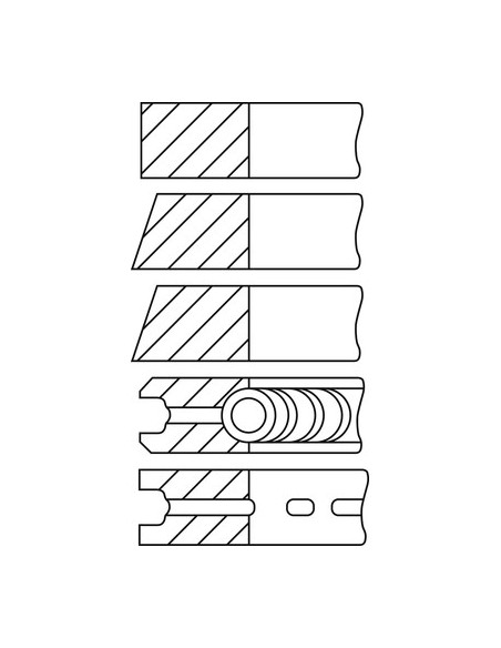 Segmenti Piston Ø 98 - 3x3x3x5x5 mm - 08-273800-00, 28/34-162