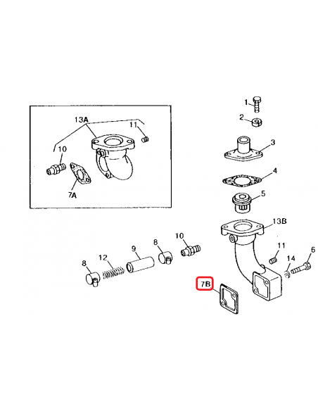 Garnitura Capac Termostat John Deere R54641
