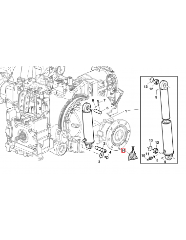 Kit Reparatie Cilindru Hidraulic Ridicare 85 mm  AL208001