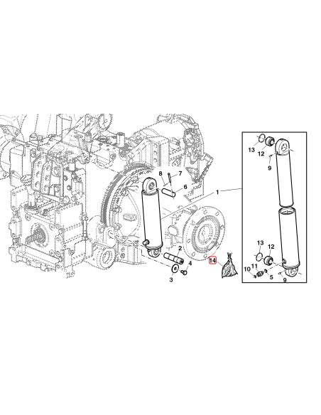 Kit Reparatie Cilindru Hidraulic Ridicare 85 mm  AL208001