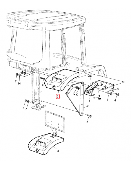 Extensie Aripa Spate, Stanga John Deere L101649, L79260