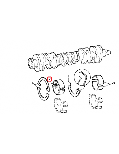 Cuzineti Palier 0.030''- 0.762 mm John Deere AR73274, AR77752, R63005, R63009