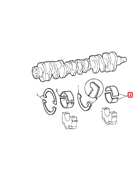 Cuzineti Palier 0.030"-0.762 mm John Deere AR46402, AR74818, R61611, R60475, 26/7-51C Cuzineti Palier 0.030"-0.762 mm John Deere AR46402, AR74818, R61611, R60475, 26/7-51C