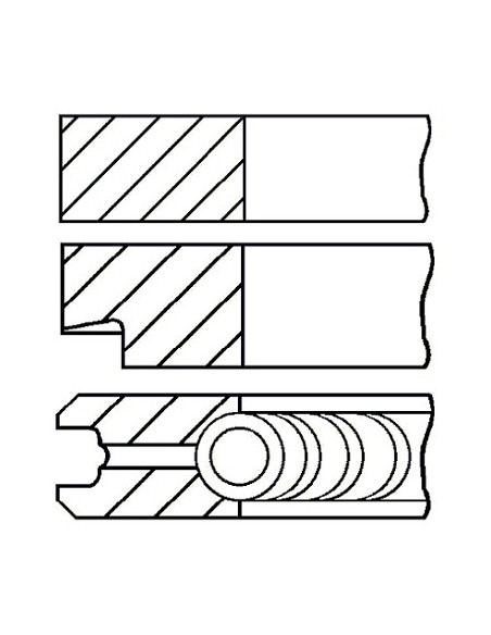 Piston Ring Ø 104 - 2.5x2.5x4 mm Ø 104-2.5x2.5x4 mm 1902421, 1930191, 1931200, 8092269