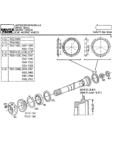 Pinion Transmisie Z-24 SDF 04401822 Pinion Transmisie Z-24 SDF 04401822