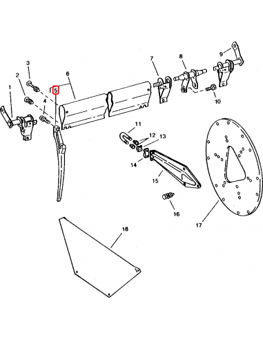 Deget Rabator Plastic 297 mm John Deere H127035