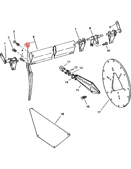 Deget Rabator Plastic 297 mm John Deere H127035