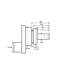 Arbore Motor 4 Cil.  John Deere DD15339, RE53081, RE54883, RE55452, RE57661, SE501649, R90825, R120009, R127410 2
