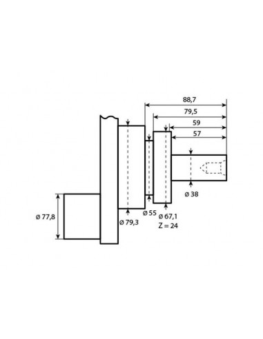 Arbore Motor 4 Cil. John Deere DD15339, RE53081, RE54883, RE55452, RE57661, SE501649, R90825, R120009, R127410
