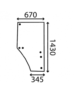 Geam Usa Dreapta John Deere L169103, L213355, L77648, L77654