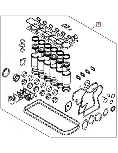 Engine Overhaul Kit John Deere  6.8 L POWERTECH RE532634,  RE540226
