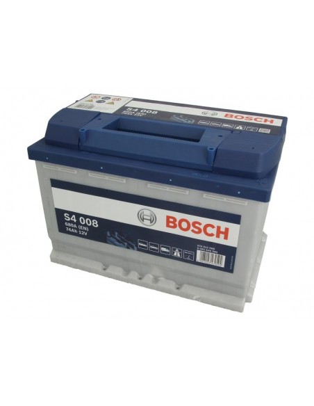Baterie BOSCH S4 008 12V 74AH 680A 278X175X190 +DR 0092S40080
