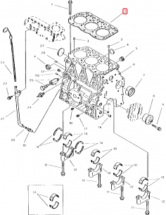 Garnitura Chiulasa 86 mm Yanmar 129157-01330, 12915701330, 129157-01332, 12915701332, 129157-01333, 12915701333, 129405-01330 2