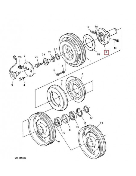 Parts Hub, Beater Drive 45 mm John Deere Z12561
