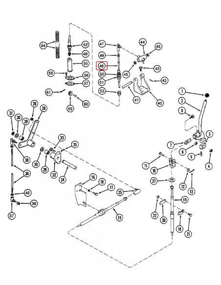 Transmission Shift Control Cable, Forward/Reverse/Neutral M6x1660 mm Case IH 96612C3, 96612C2, 96612C1 Transmission Shift Control Cable, Forward/Reverse/Neutral M6x1660 mm Case IH 96612C3, 96612C2, 96612C1