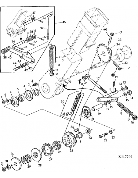 Pinion Elevator Z-29 John Deere Z11435, AZ36931 Pinion Elevator Z-29 John Deere Z11435, AZ36931