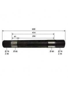 Ax Monobloc Ridicare Hidraulica 635 mm Z-36 John Deere R111550,  R126709,  R134097 2
