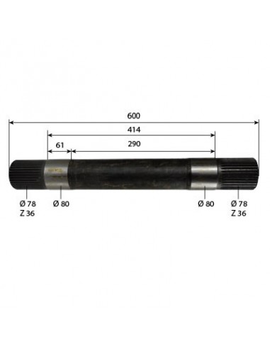 Ax Monobloc Ridicare Hidraulica 635 mm Z-36 John Deere R111550,  R126709,  R134097