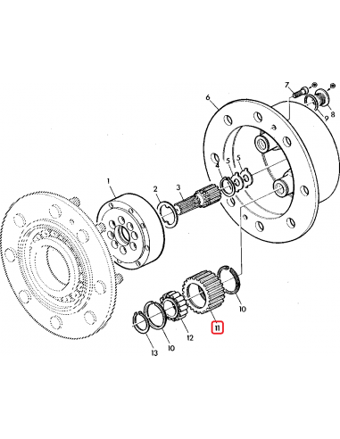 Pinion Satelit Z-46 L40028, 4472351134, 133700420787, 33700420787, 5213478, 81455C1, 83927872, 83934470, E1NN4044AA, E1NN4044AB,