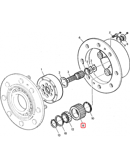 Pinion Satelit Z-46 L40028, 4472351134, 133700420787, 33700420787, 5213478, 81455C1, 83927872, 83934470, E1NN4044AA, E1NN4044AB,