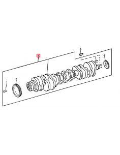 Crankshaft 6 Cyl.  John Deere RE505124, RE530437, RE534314, SE501662 2