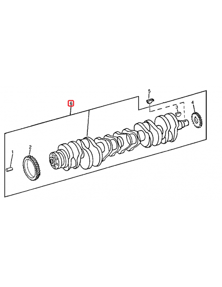 Crankshaft 6 Cyl.  John Deere RE505124, RE530437, RE534314, SE501662