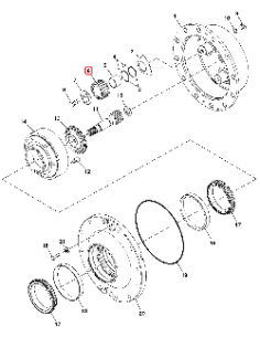 Pinion Ø 59x75x92 mm Z-25 John Deere R130914 2
