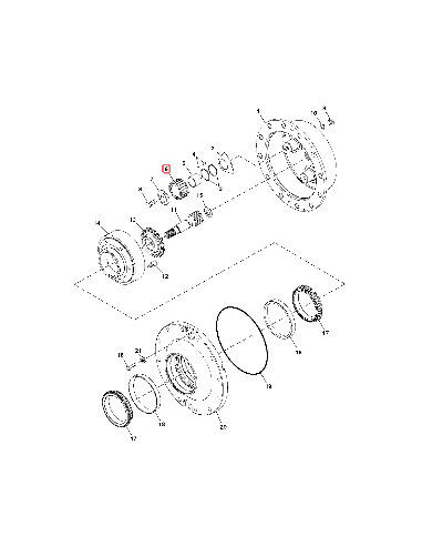 Pinion Ø 59x75x92 mm Z-25 John Deere R130914