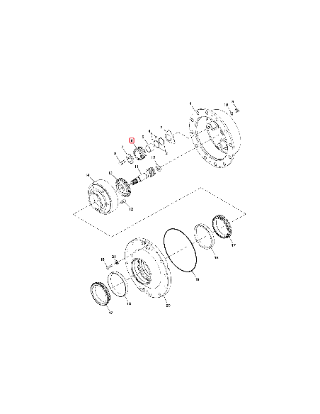 Pinion Ø 59x75x92 mm Z-25 John Deere R130914