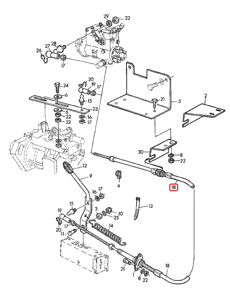 Cablu Acceleratie 3700 mm John Deere AZ35056
