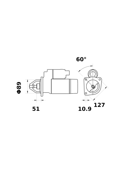 Electromotor 12V 4.0 Kw Z10 AR41627, AR55639, AR77215, AR77254, RE13722, RE41875, SE501414, TY25960, TY6617, TY6713, TY8713,