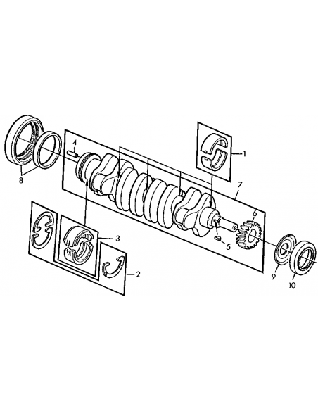 Crankshaft John Deere RE57664, RE48748, RE33197, AT72949, AT18030 Crankshaft John Deere RE57664, RE48748, RE33197, AT72949, AT18030