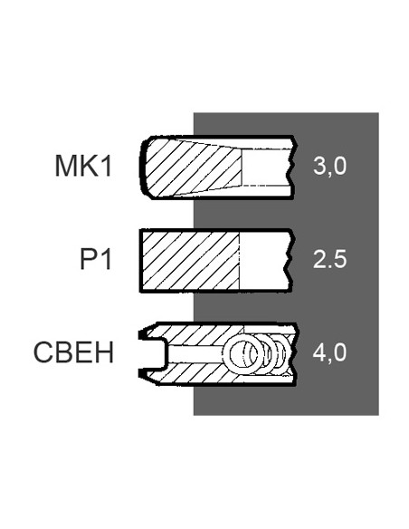 Piston Ring Set Ø 104 - 3x2.5x4 mm