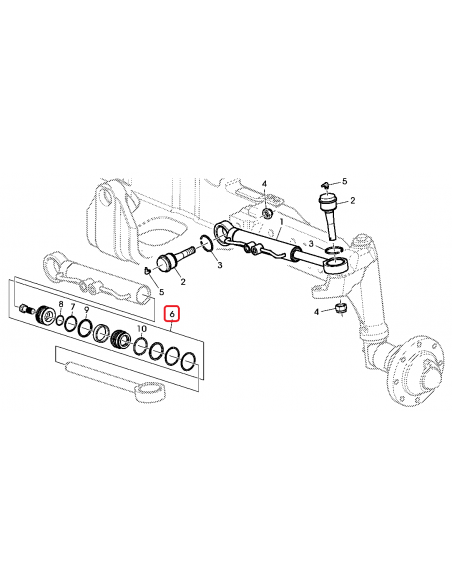 Hydraulic Cylinder Kit John Deere RE60900, RE49790, RE158114, N131838, P42061, U10291