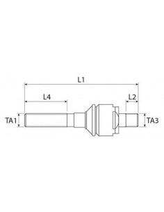 Bieleta Directie RH 230 mm M28x1.5 RH-M24x1.5 RH 497-161