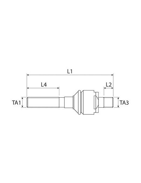 Bieleta Directie RH 230 mm M28x1.5 RH-M24x1.5 RH 497-161