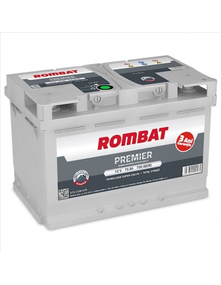 Baterie ROMBAT PREMIER 75AH 750A 278X175X190  5752330075