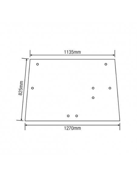 Geam Spate Cabina  SG2 828x1265 mm - 8 Gauri John Deere L57978, AL70847