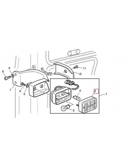 Geam Lampa Semnalizare 114x74x30 mm L75588, 11376410,  04387400, 98-046191, 9970105, A187631, 79057508, 82005573, 71316700, 2247