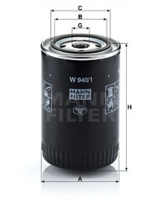 Filtru Ulei 93x142 mm 3/4-16 UNF, 1.2 Bar, LS9 Mann W940/1