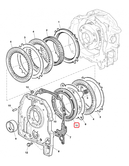 Piston, Carcasa, Frana Marsarier, PowrQuad John Deere R128889