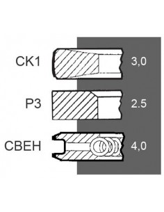 Piston Ring Set Ø 115-3x2.5x4 mm Fiat 1902408, 1909757, 1909994, 1930234, 1930753, 75208073, 8092267 2