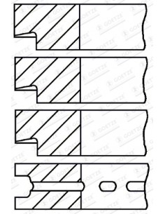 Segmenti Piston Ø 75 - 2.5x2.5x2.5x4 mm 08-742500-00
