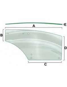 Geam Usa Stanga - 6 Gauri John Deere R198624, R273148, SU37251, SU27314